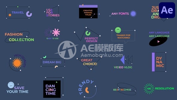 29367创意简约标题之后影特效 AE模版