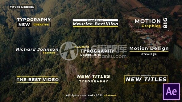 29371现代标题 AE模版