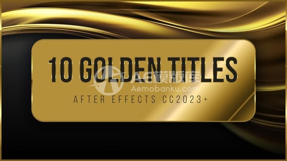2939910个黄金标题 AE模版