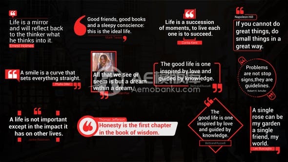 29444优雅的引文设计 AE模版