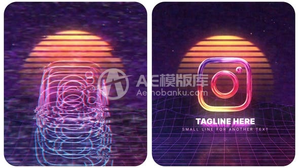 2944780年代VHS标志揭示 AE模版