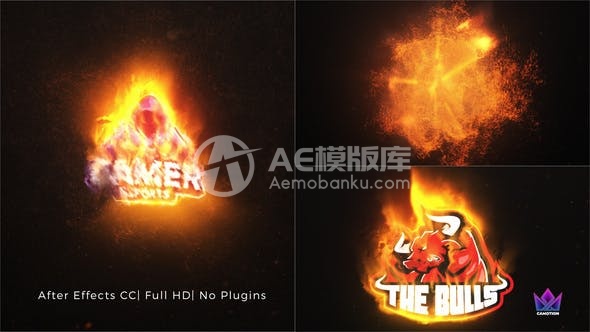 29449粒子火焰LOGO揭示 AE模版