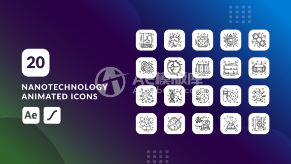 29465纳米技术动画图标 | Adobe After Effects AE模版