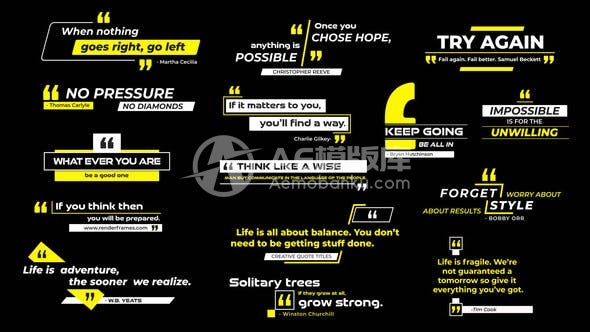 29467优雅的引语标题AE模版