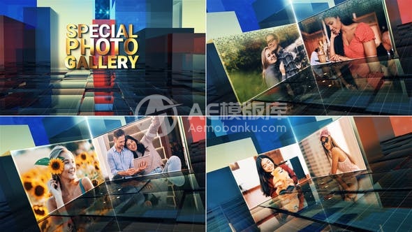 29475特别的照片画廊 // 回忆照片AE模板