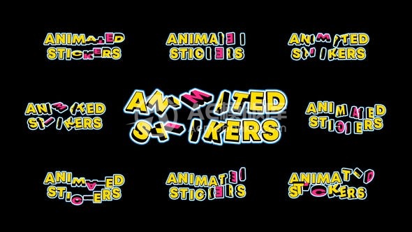 29483动态文本贴纸 – AE模版