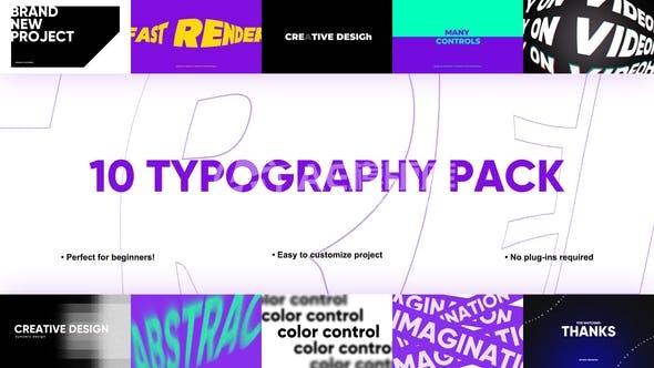 2950210个时尚字体包 | Adobe After Effects模板