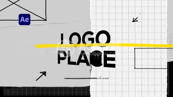 29503破旧标志涂鸦纸AE模版