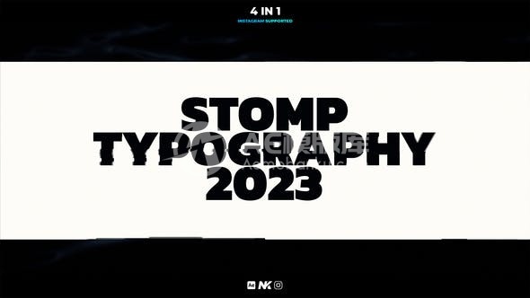 295182023踩踏排版效果AE模版