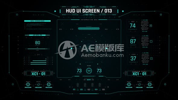 29573HUD屏幕界面2 AE模版