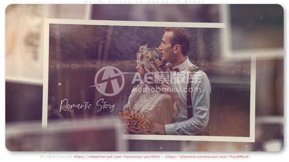 29575浪漫故事的多屏幕幻灯片AE模板