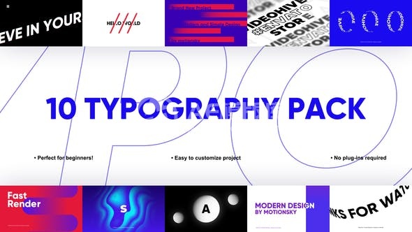 2958110准确的排版包 | Adobe After Effects AE模版