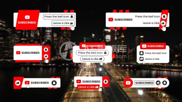 29597YouTube订阅模板 AE模版