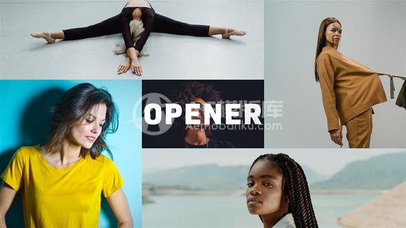 29607极简开篇 2合1 AE模版