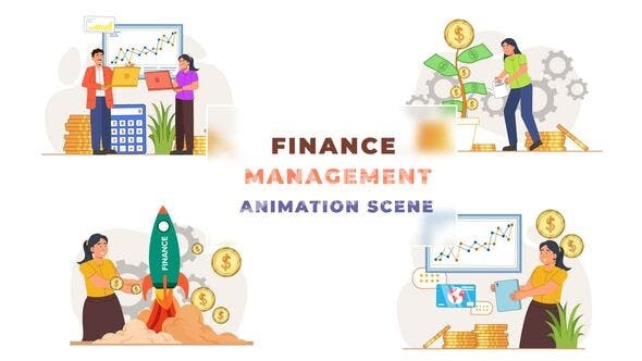 29621财务管理动画场景 AE模板