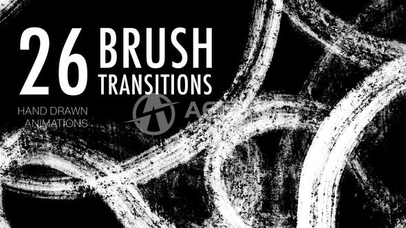 2964026个刷子转场包 AE模版