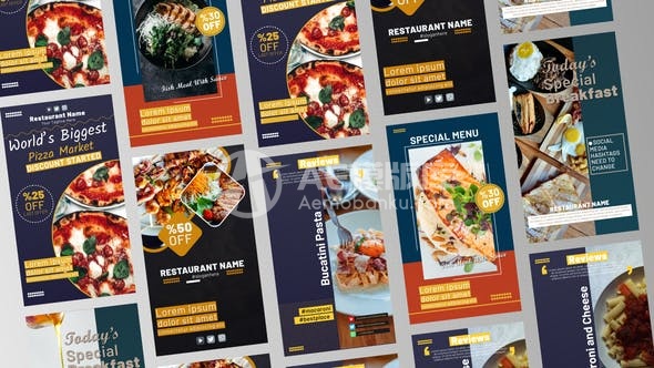 29642餐厅促销故事 AE模版