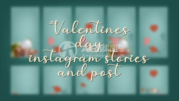 29646情人节Instagram故事和帖子 AE模版