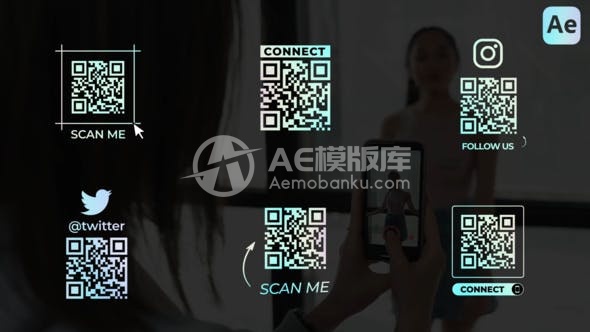 29653社交媒体二维码 AE模版