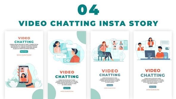 29657视频聊天AE通告Instagram故事AE模版