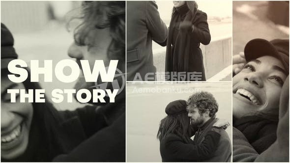 29658刷涂魅影：网格幻灯片 AE模版