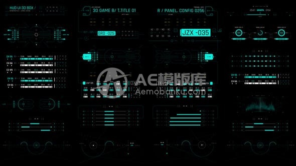 29661HUD屏幕小工具5 AE模版