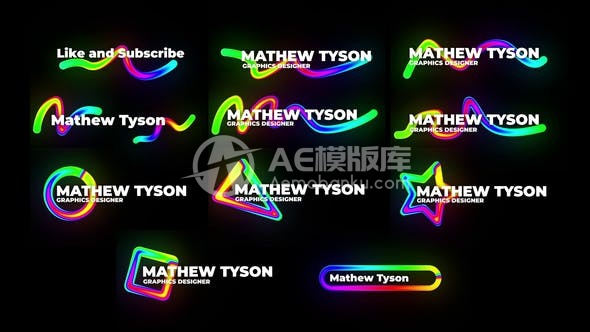 29663发光线条标题AE模版