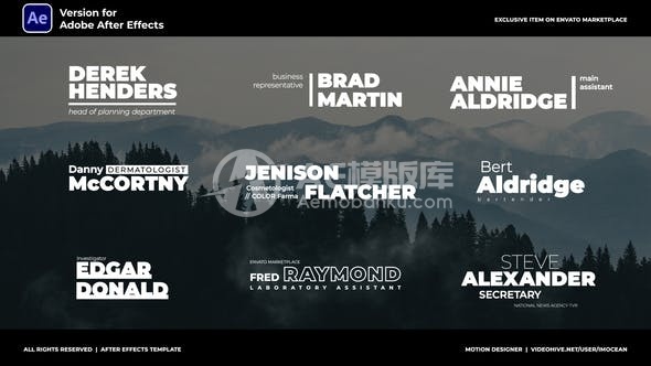 29668极简下三分之一插画 AE模板