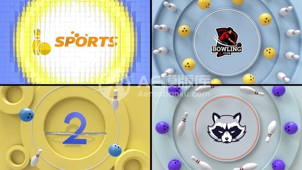 29681保龄球倒计时AE模版