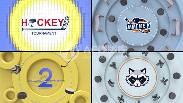 29688冰球倒计时4 AE模版