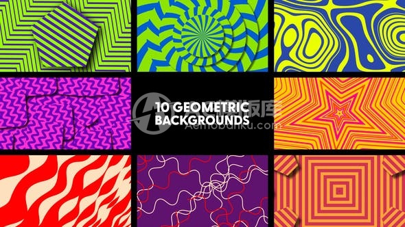 29714几何背景+AE模版