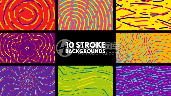 29720涂鸦背景AE模版