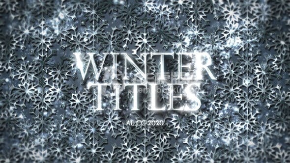 29721豪华冬日标题 AE模版