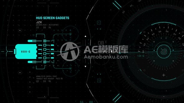 29724HUD 屏幕小工具 2(AE 模板)