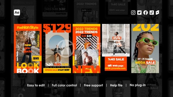 29726时尚的Instagram故事 AE模版