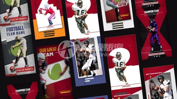 29727社交媒体上的体育运动选手 AE模版