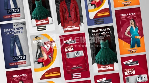 29732社交媒体销售故事模板 AE模版