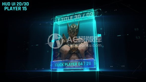 29744HUD UI 2D/3D播放器 15 AE模版