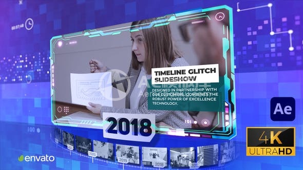 29746企业时间线故障幻灯片展示 4k AE模版