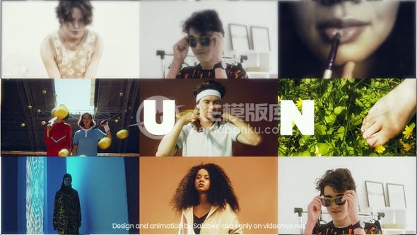 29749动态多屏开场 | 韵律排版幻灯片 AE模版