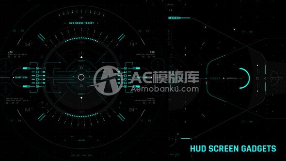 29753HUD屏幕小工具 1 AE模版