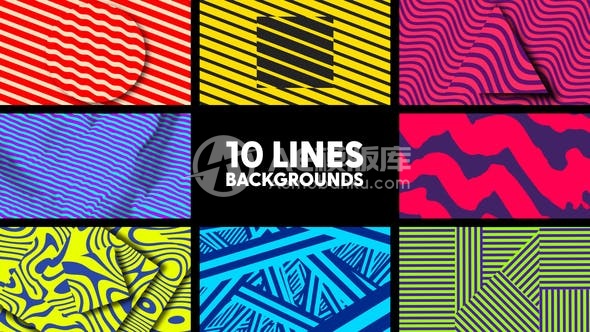 29765动态线条背景效果AE模版