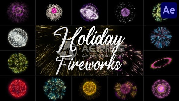 29770节日烟花的After Effects模板