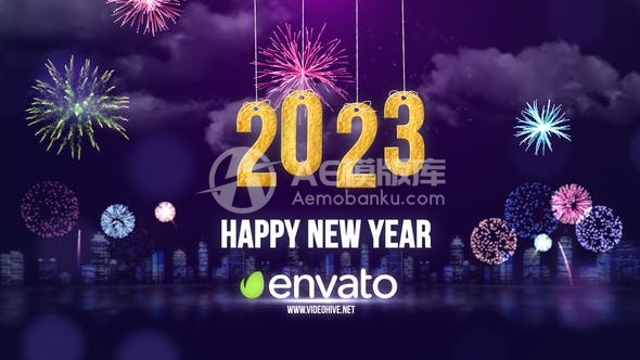 297872023年新年祝福AE模版