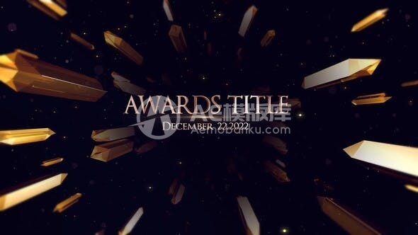 29789黄金奖项标题 AE模板