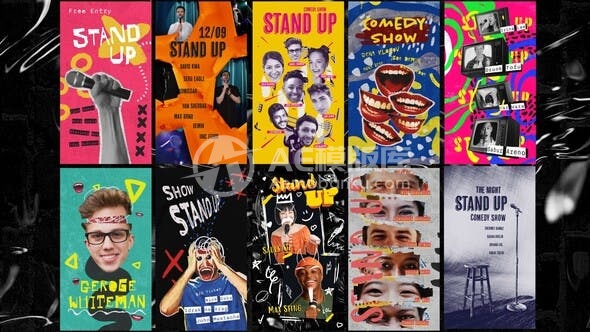 29790喜剧单口相声故事套装 AE模版