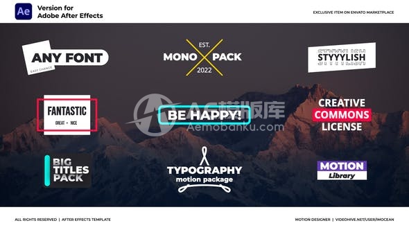 29791创意标题AE模板