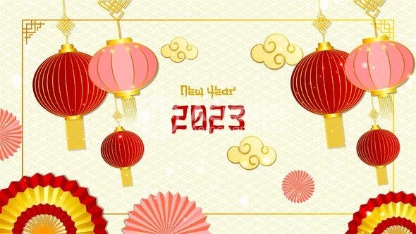 29793中国农历新年幻灯片 AE模版