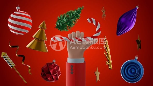 29795圣诞节的3D叠加效果