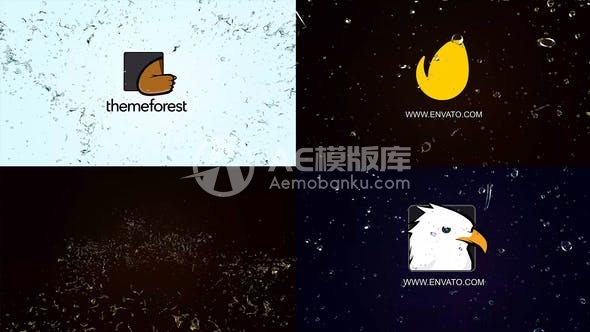 29796水星徽标介绍4k AE模版